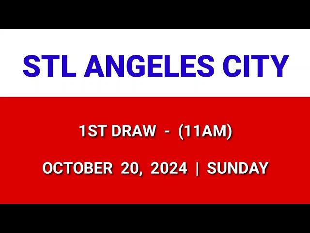 STL ANGELES CITY 1st draw result today 11AM draw morning result Philippine October 20, 2024 Sunday