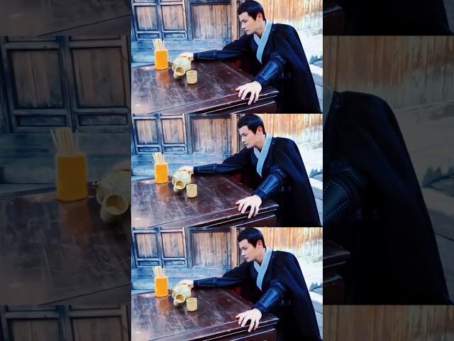 #zhengyecheng spins the cup in between the 2 objects! Handsome with sword spinning. So talented!