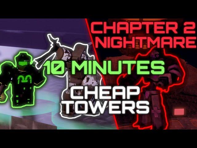 Nightmare Chapter 2 SPEEDRUN NO SPECIAL TOWERS | No Goldens | No Heli | No XWM | Tower Defense X