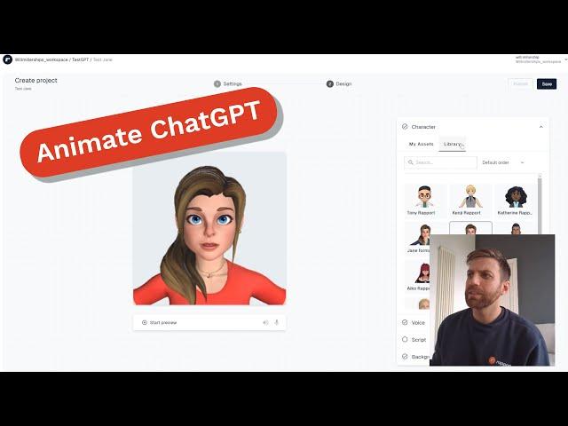 Animate ChatGPT for free: try the Rapport "Generative AI Conversation" template