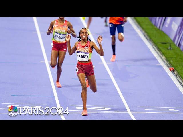 Beatrice Chebet closes down controversial women’s 5,000m | Paris Olympics | NBC Sports