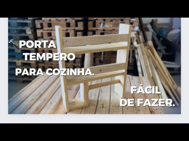 Porta Tempero para cozinha de palete ,fácil de fazer.​⁠@Juniordupallet