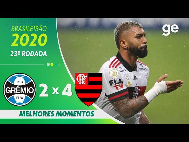 GRÊMIO 2 X 4 FLAMENGO | MELHORES MOMENTOS | 23ª RODADA BRASILEIRÃO 2020 | ge.globo