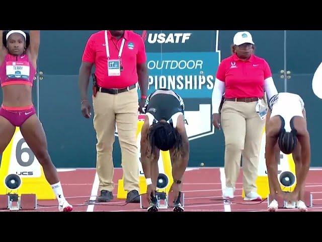 Women's 100m Finals~2022 USA National Championships