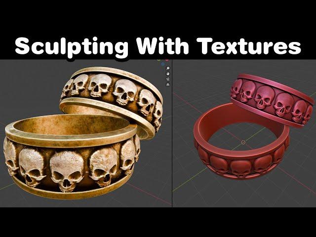 Blender Tutorial: Sculpting With Textures | Low-poly Models