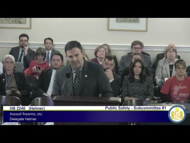 Gun Control Smackdown, HB2240 offered by Del. Helmer