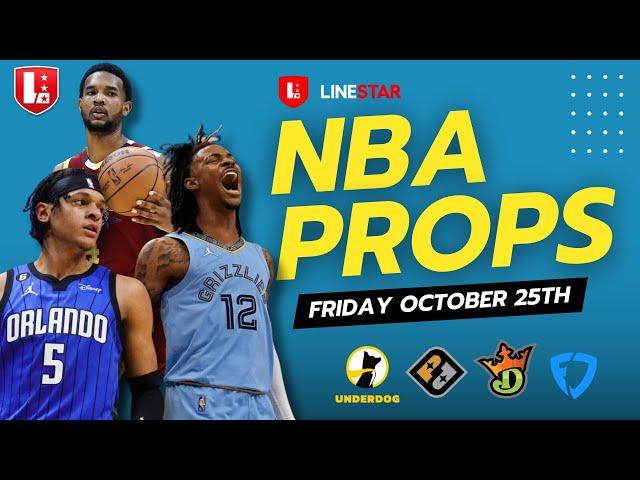 NBA Player Props 10/25 Underdog & PrizePicks | Best Bets NBA Friday October 25th