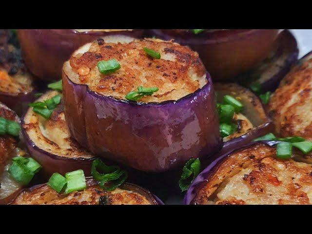 DELICIOUS Stuffed Eggplant Rings | @DAPUR2020