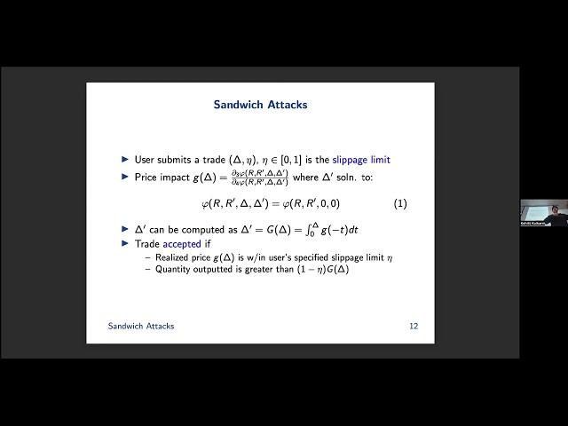 Kshitij Kulkarni: Towards a Theory of Maximal Extractable Value: Constant Function Market Makers