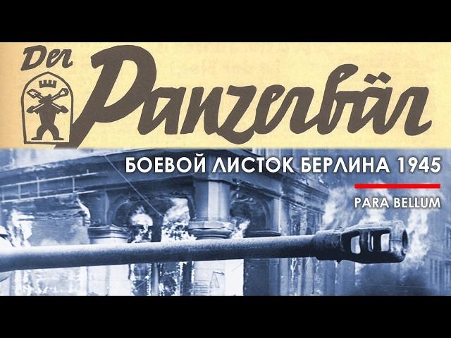 Битва за Берлин 1945 - взгляд с другой стороны. Немецкий боевой листок.