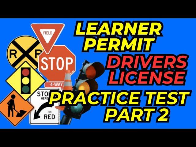 DMV PART 2 Practice Test -Study Guide.Driving Written TEST Driver License