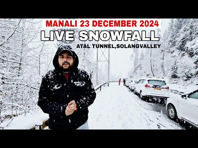 Today heavy snowfall manali || Atal Tunnel,Solangvalley live snowfall Latest video