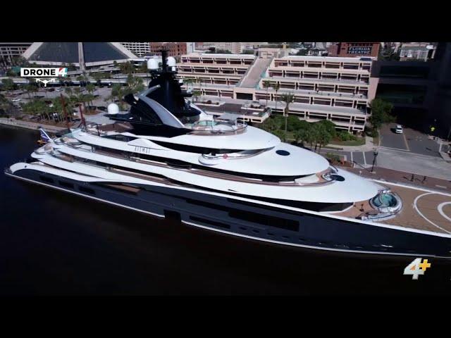 Jaguars owner Shad Khan debuts new megayacht in downtown Jacksonville