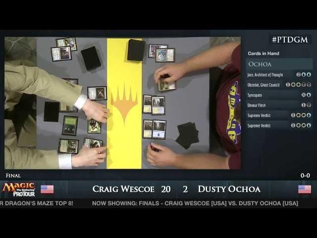 Pro Tour Dragon's Maze Finals: Dusty Ochoa vs. Craig Wescoe