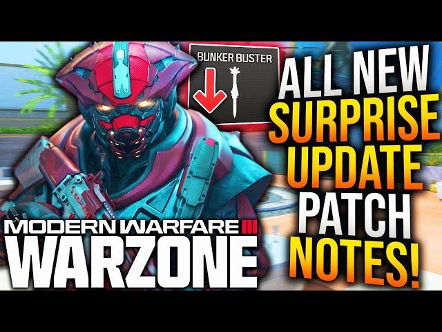 WARZONE: New SURPRISE UPDATE PATCH NOTES Are INCREDIBLY DISAPPOINTING…