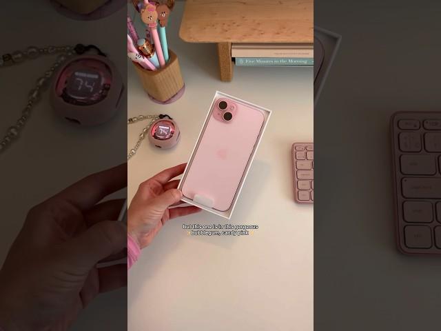 the new PINK iphone 15 plus// unboxing 