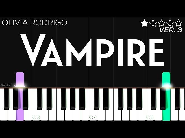 Olivia Rodrigo - Vampire | EASY Piano Tutorial