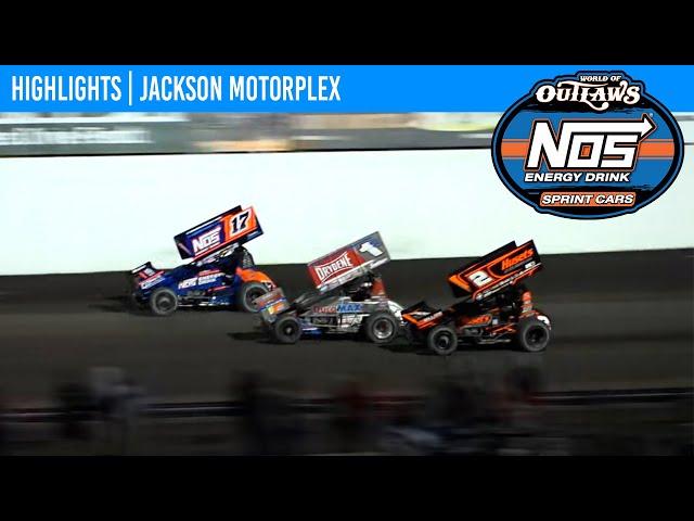 World of Outlaws NOS Energy Drink Sprint Cars | Jackson Motorplex | August 16, 2024 | HIGHLIGHTS