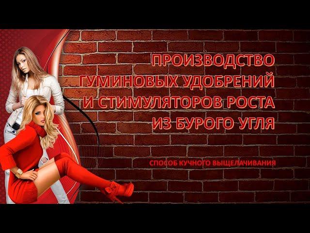 Кучное выщелачивание гуматов и производство удобрений из бурого угля