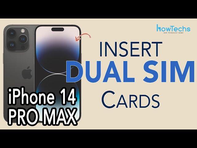 iPhone 14 PRO MAX - How to Insert DUAL PHYSICAL SIM cards | Howtechs #iphone14promax