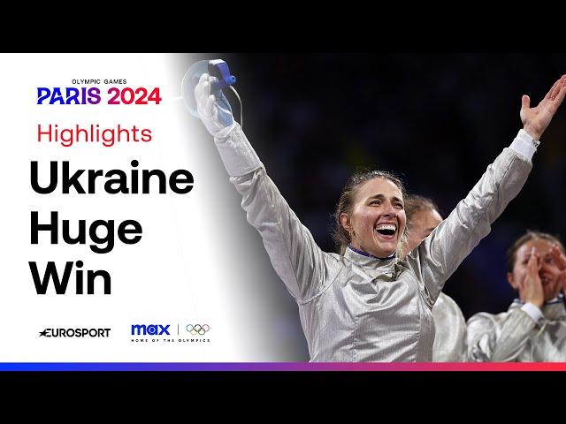 Ukraine win SENSATIONAL Gold Medal in Women's Fencing Team Sabre  #Paris2024