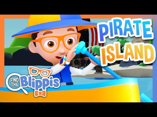 Blippi Visits Pirate Island in 'Find the Blippis' on Roblox! | Blippi Plays Roblox!