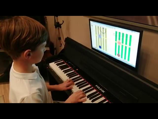 SOFT MOZART Winter Recital 2020-2021 Andrey (8) plays Чтение с листа на 2 през "Fingerobics" №6