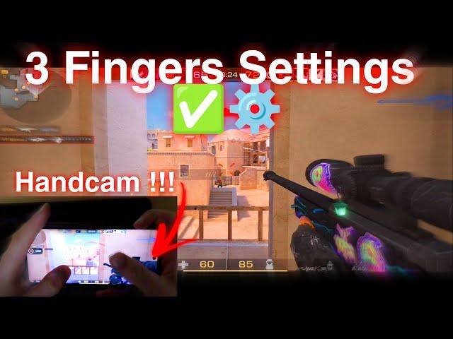 3 Fingers Settings ️ + Handcam Gameplay  | Standoff 2 0.27.0