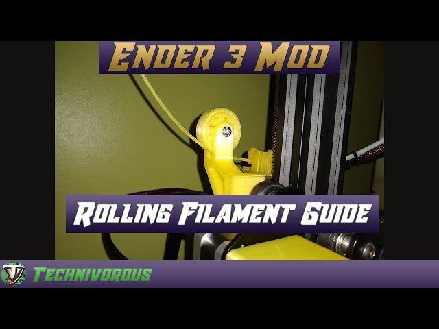 Ender 3 Pro Mod - SIMPLE Rolling Filament Guide - UPGRADE