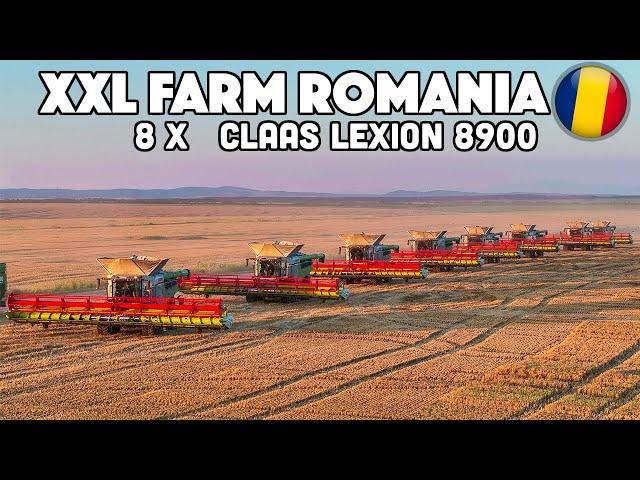  This ROMANIAN farmer buys eight CLAAS LEXION 8900!