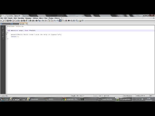 Setting up Cygwin on Windows 7 for C programming: Using Notepad++