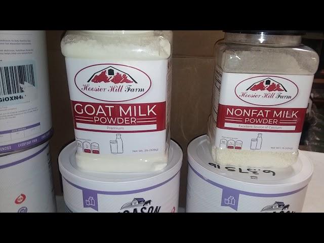 Hoosier Hill Farm unboxing, Goat Milk, Whole Milk, LowfatMilk Powders, What I prepped today.