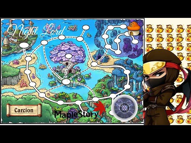 Night Lord || Carcion Farming || MapleStory (GMS - Luna)