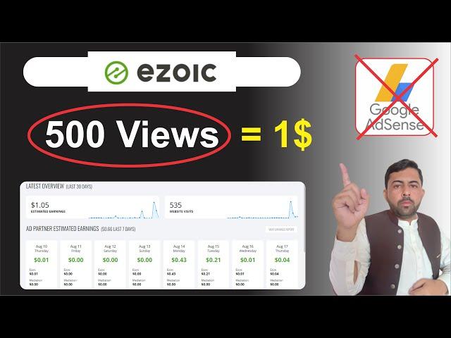 Ezoic Earnings on Blogger Website ||  Ezoic Approval Without AdSense