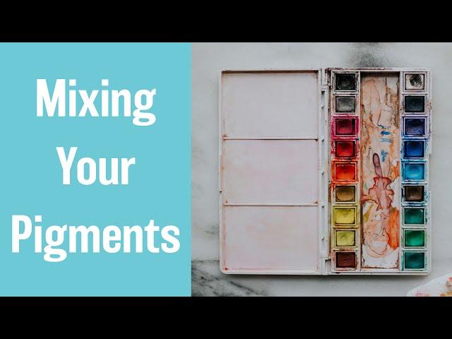 Mixing Watercolor On A Palette