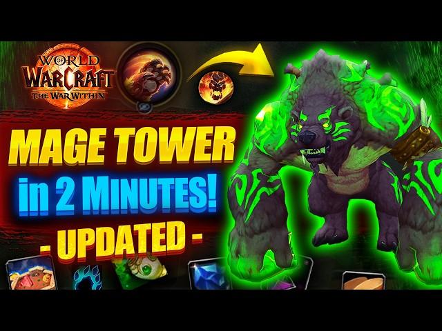 How to Beat Guardian Druid Mage Tower In 2 Minutes !  WAR WITHIN Guide