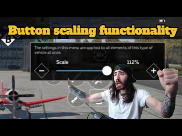 Button scaling functionality 