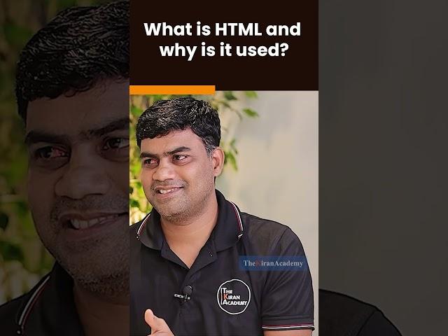 What Is HTML & Why Is It Used? | Java Interview Question | #shorts #kiransir