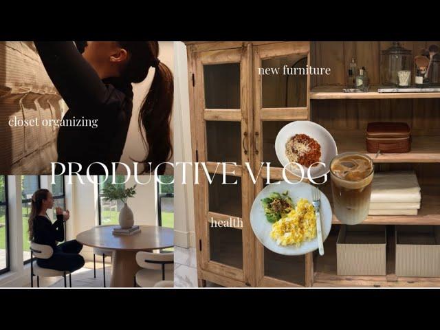 (PRODUCTIVE PRE TRIP PREP) raw conversation on how I've been, new furniture update + ORGANIZING 