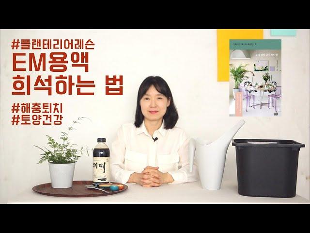 EM용액 희석 하는 법! 이엠용액 식물 관리에 써 보세요! 해충 퇴치, 건강한 흙이 됩니다!