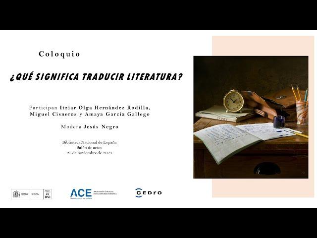 ¿Qué significa traducir literatura?