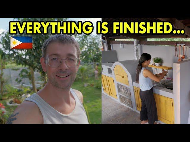 It's all DONE... Garden and Outdoor Kitchen Full Tour  Life in the Philippines Province VLOG