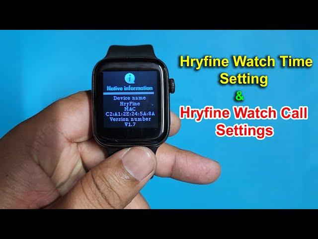 HryFine Smart Watch Time Setting | How To Setup Smart Watch Hryfine Apps 2023 @krunlocker