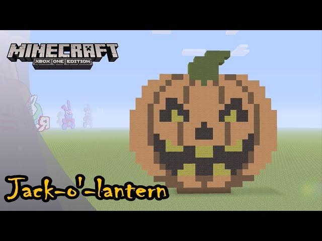 Minecraft: Pixel Art Tutorial and Showcase: Halloween Jack o' lantern (Halloween Pumpkin)