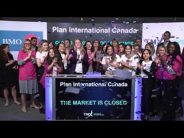 Plan International Canada closes Toronto Stock Exchange, October 10, 2019