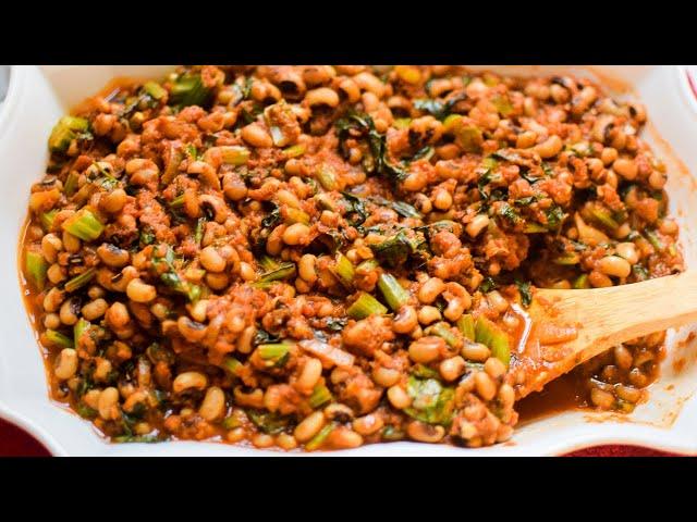 HOW TO MAKE EASY VEGAN GHANAIAN BEANS STEW (RED RED) NO FISH