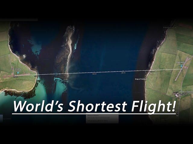 Papa Westray to Westray - World's Shortest Flight!