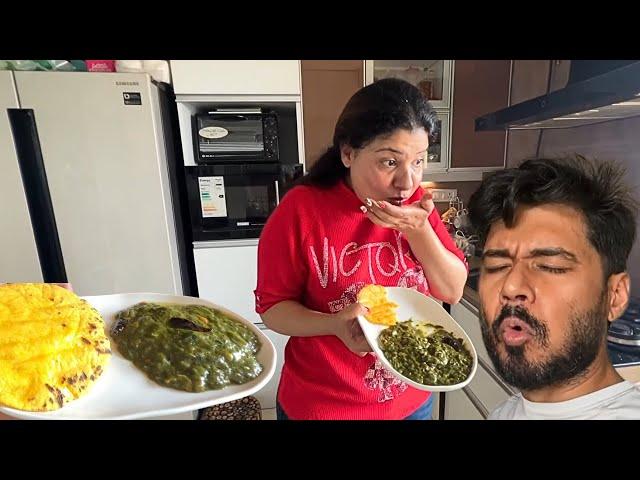 Mouth Watering MAKKE ki Roti SARSO ka SAAG‍ | Cooking vlog 2024