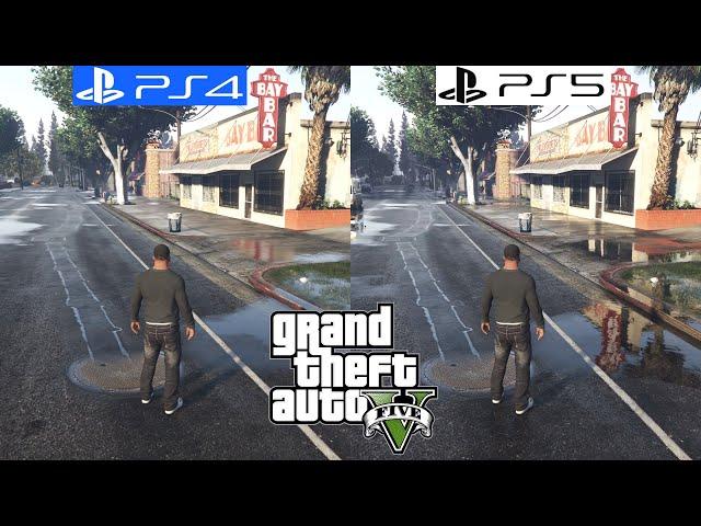 Grand Theft Auto 5 PS4 vs PS5 - Graphics Comparison - Framerate - 4K - 60FPS - Next-Gen