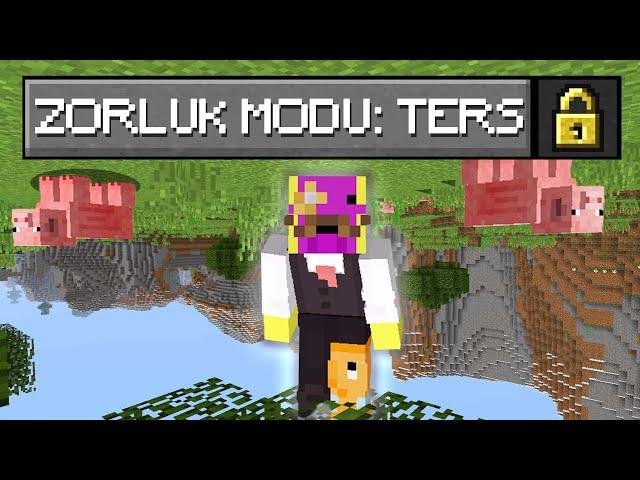 Her Şey Ters! Minecraft Ama Yerçekimi Tepetaklak